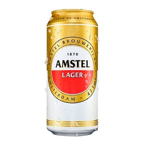 AMSTEL LAGER CERVEZA LATA X 473 ML